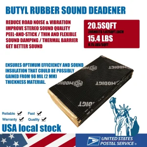 20sqft Car Sound Deadening Mat, Butyl Automotive Sound Deadener Self-Adhesive